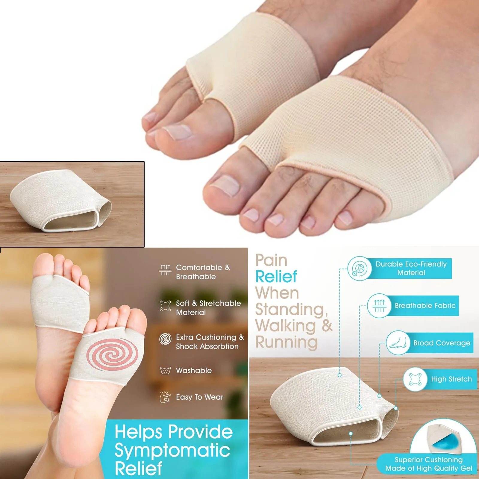 10 Pairs Support Foot Pads for Pain Relief