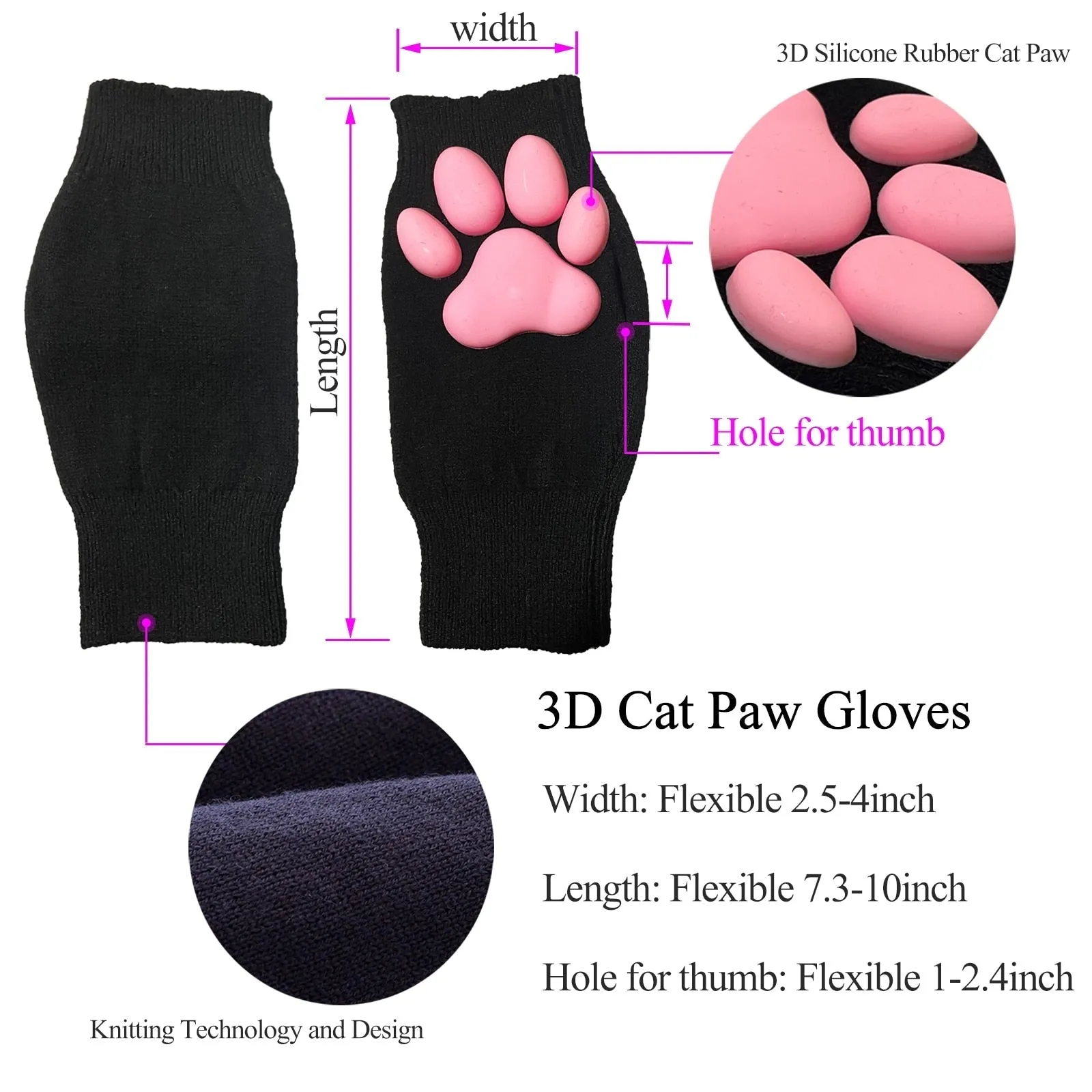 3D Paw Pad Gloves