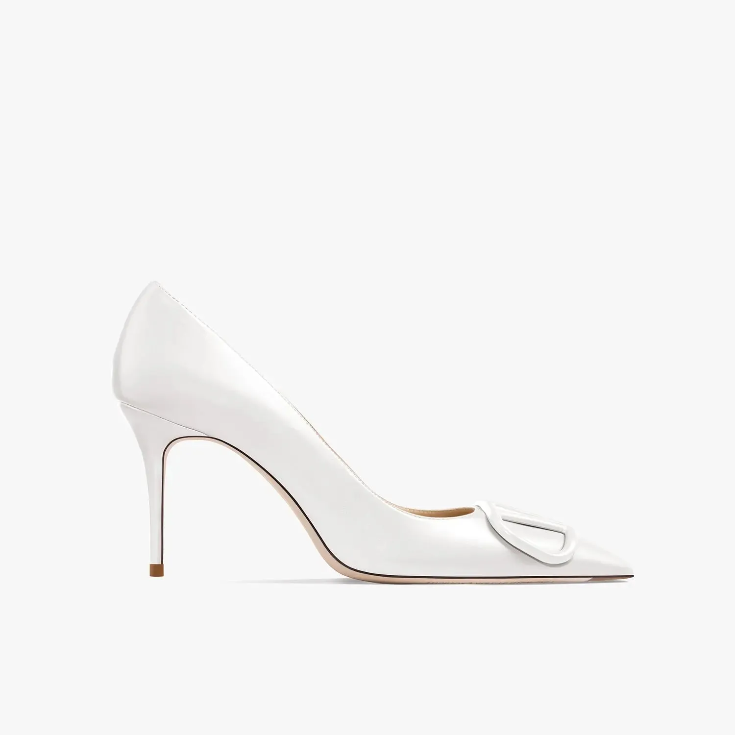 Adora White Matt Heels