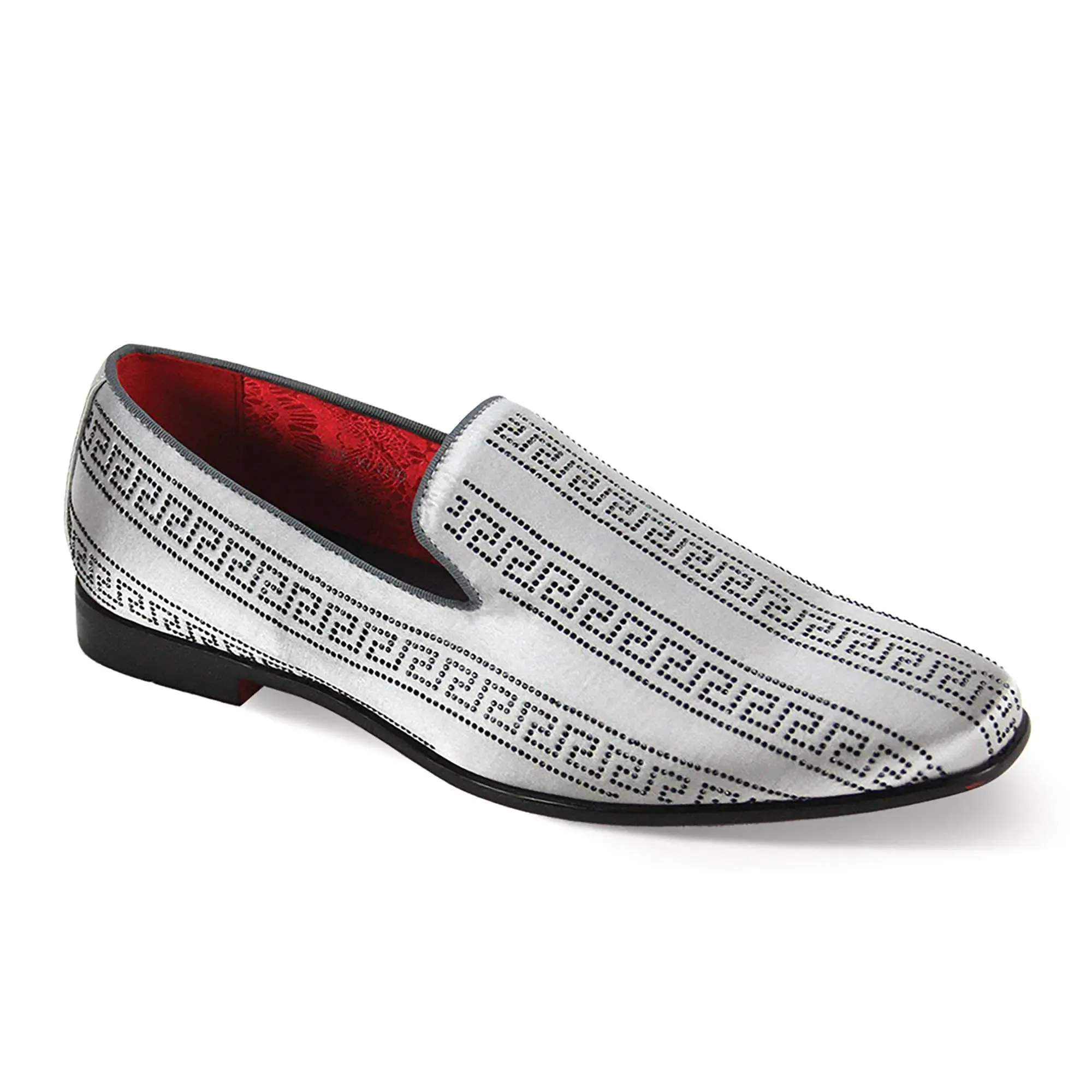 After Midnight Vito Velvet Rhinestone Slip-On Smoking Loafers