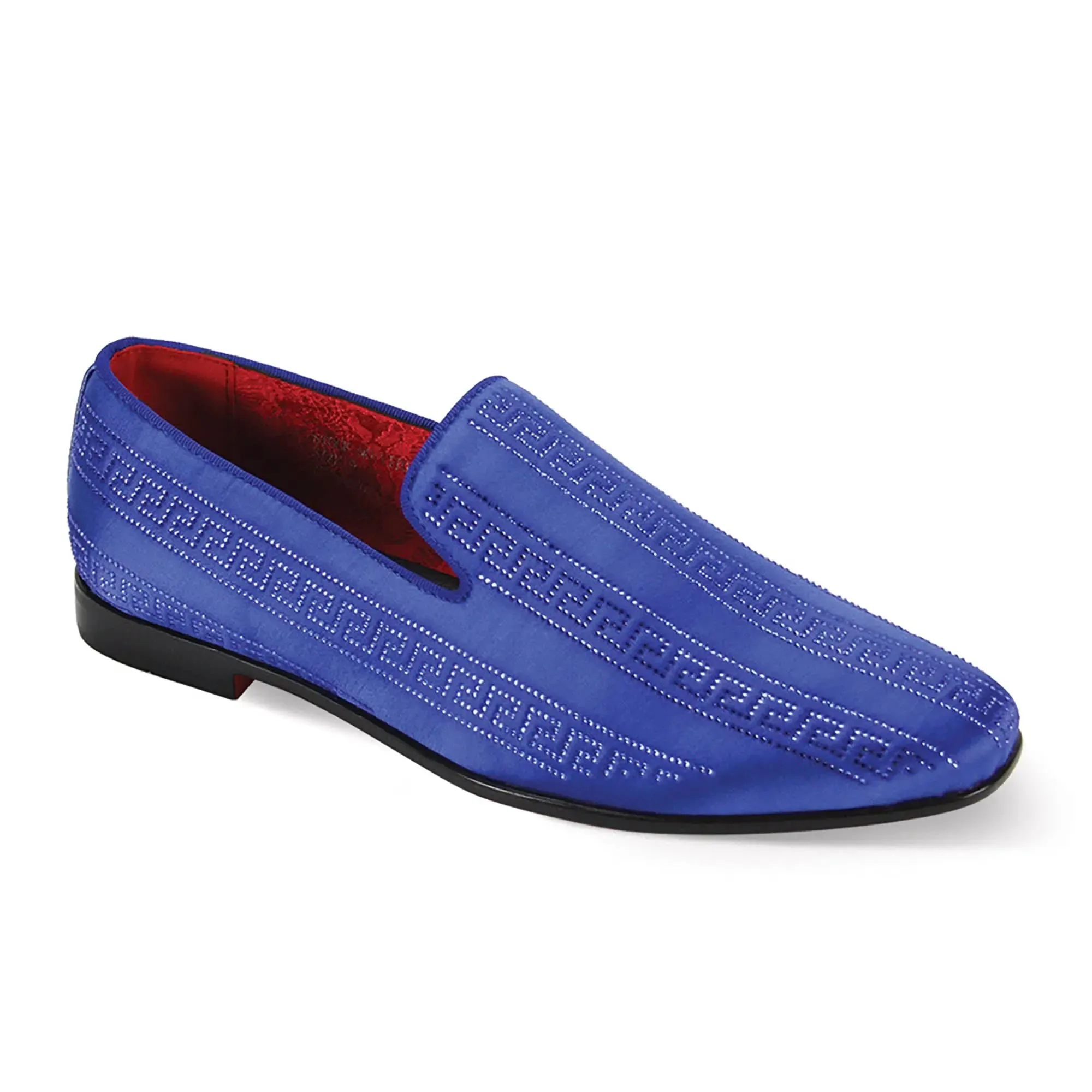 After Midnight Vito Velvet Rhinestone Slip-On Smoking Loafers