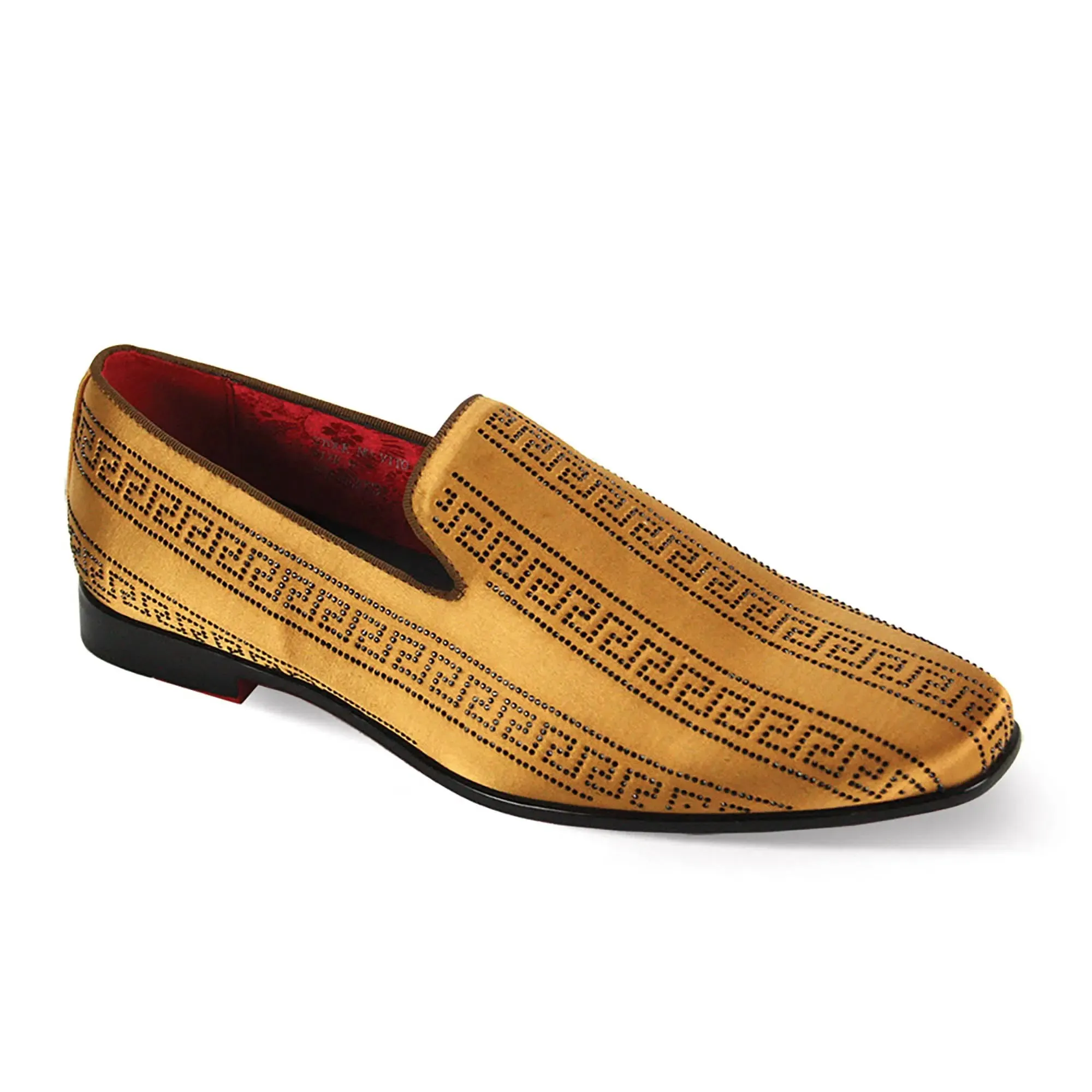 After Midnight Vito Velvet Rhinestone Slip-On Smoking Loafers