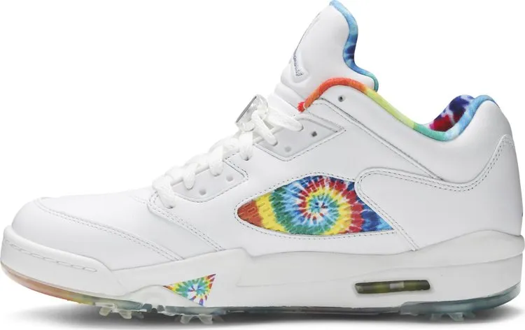 Air Jordan 5 Low Golf Peace, Love, and Golf Cleats, White