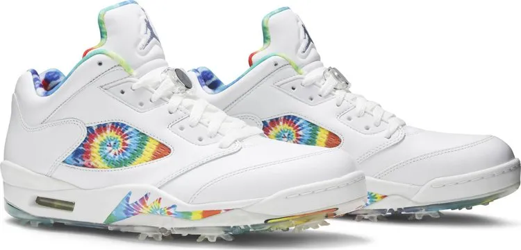 Air Jordan 5 Low Golf Peace, Love, and Golf Cleats, White