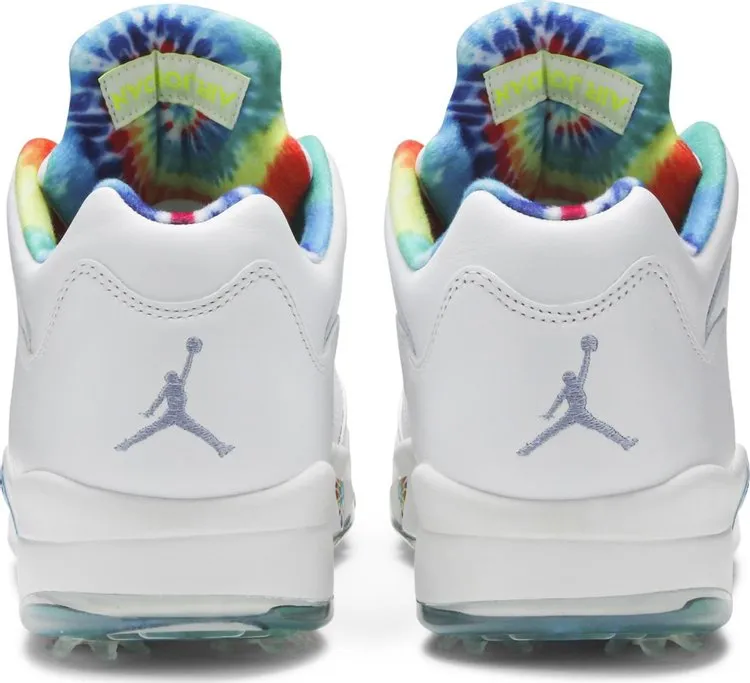 Air Jordan 5 Low Golf Peace, Love, and Golf Cleats, White