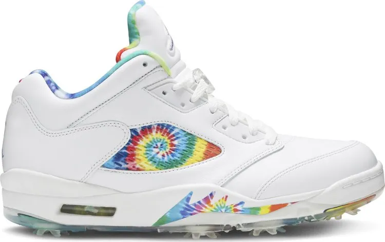 Air Jordan 5 Low Golf Peace, Love, and Golf Cleats, White