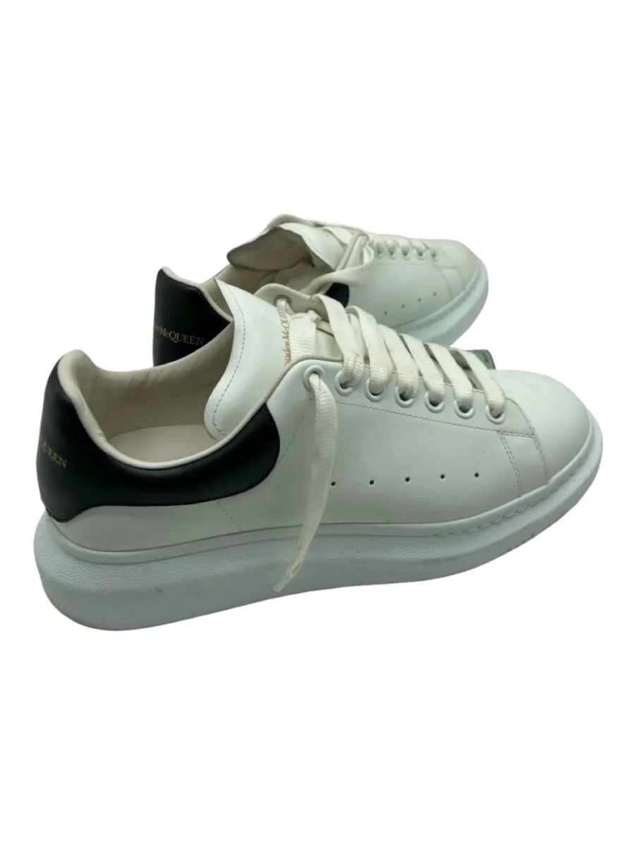 Alexander McQueen Shoe Size 42E White & Black Leather Solid Sneaker Men's Shoes