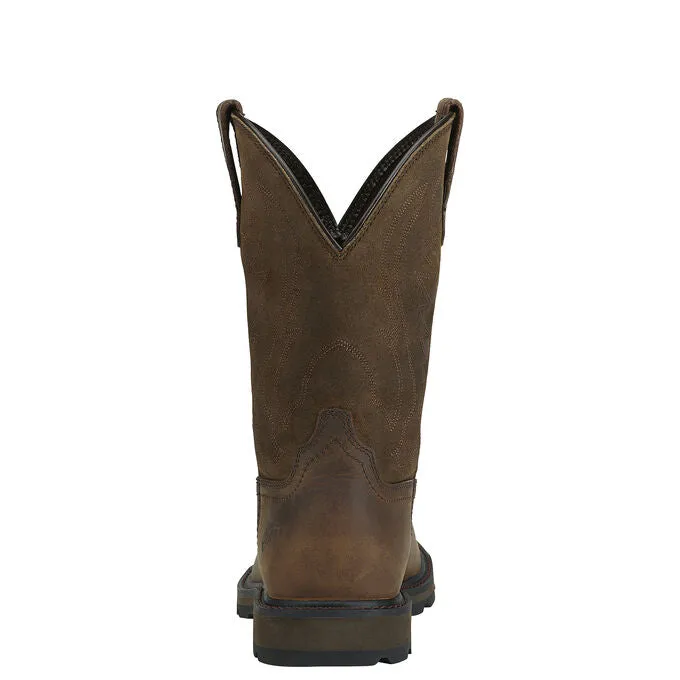 Ariat Men's 10" Groundbreaker Pull On Work Boot - Brown 10014238