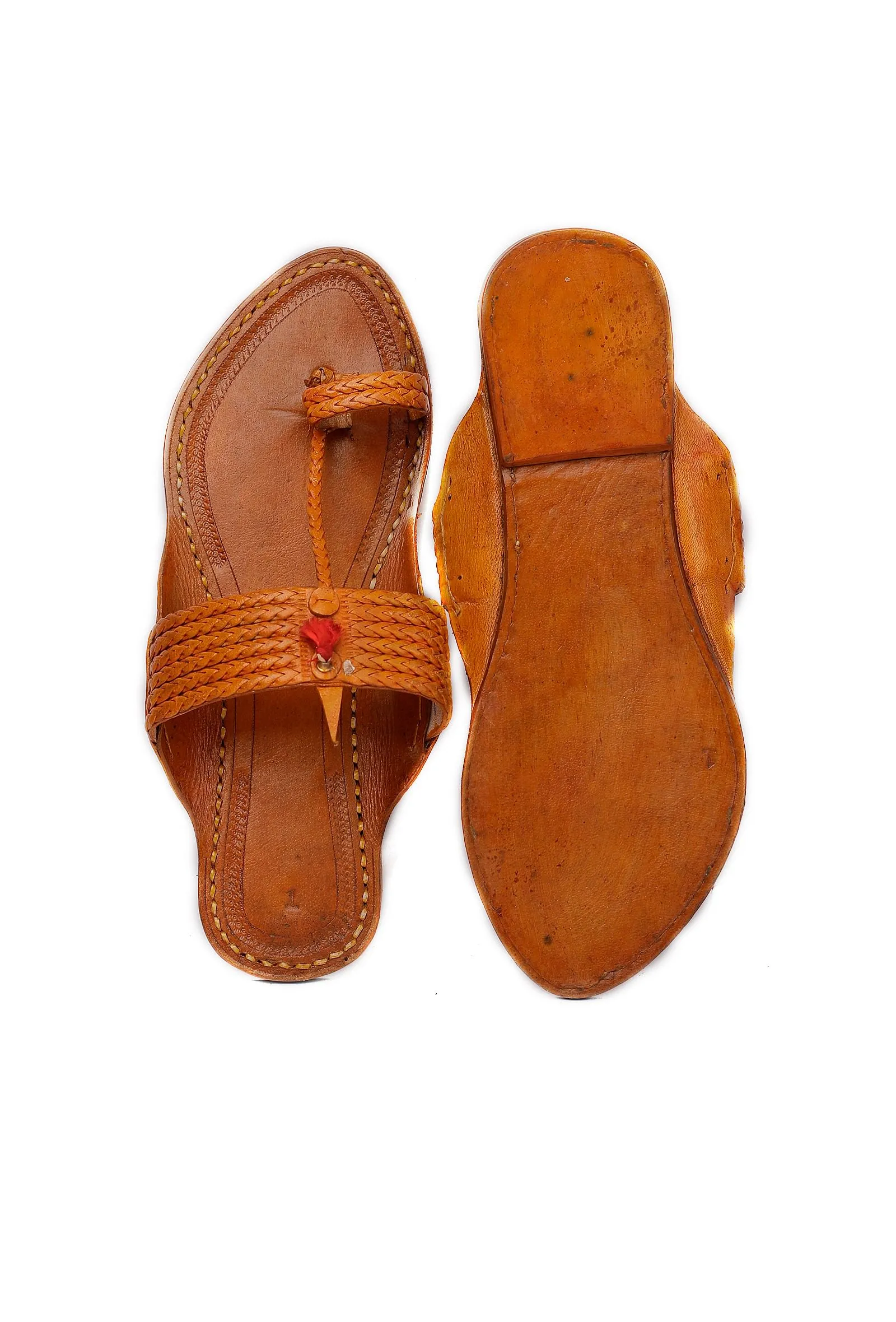 Avyan Pure Leather Kolhapuri Flats