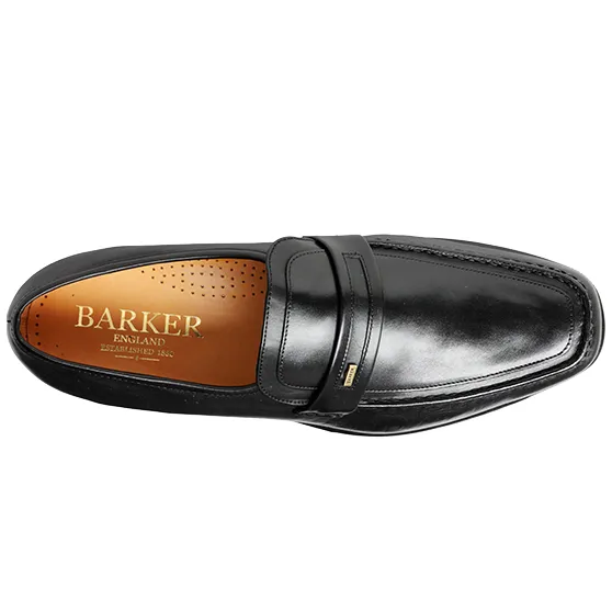 BARKER Wesley Shoes - Mens Moccasins - Black Calf