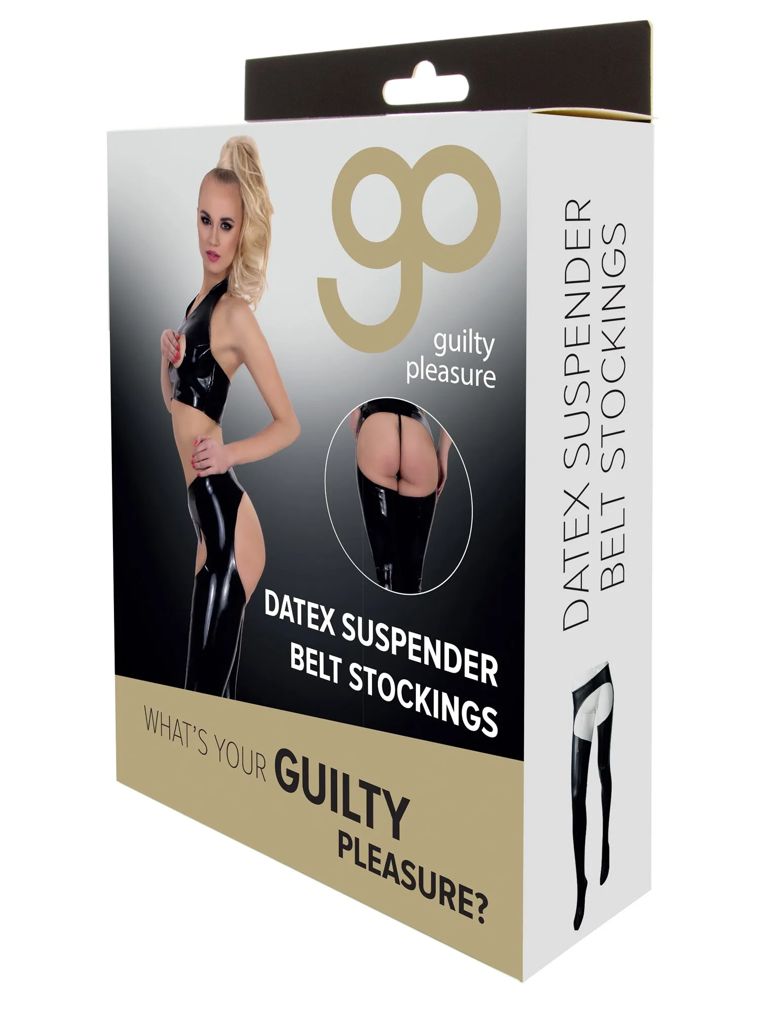 Black Datex Suspender Belt Stockings