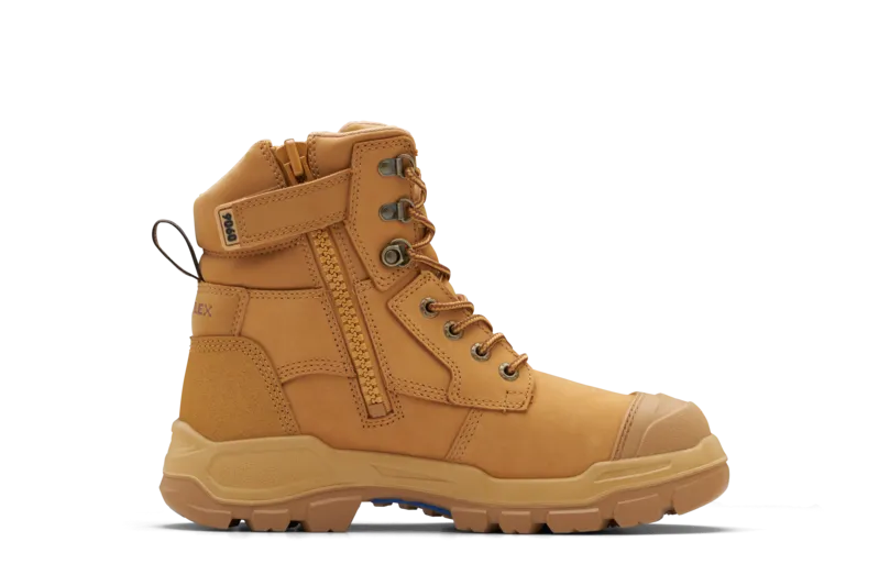 Blundstone | RotoFlex Wheat water-resistant nubuck 150mm zip sided safety boot | #9060