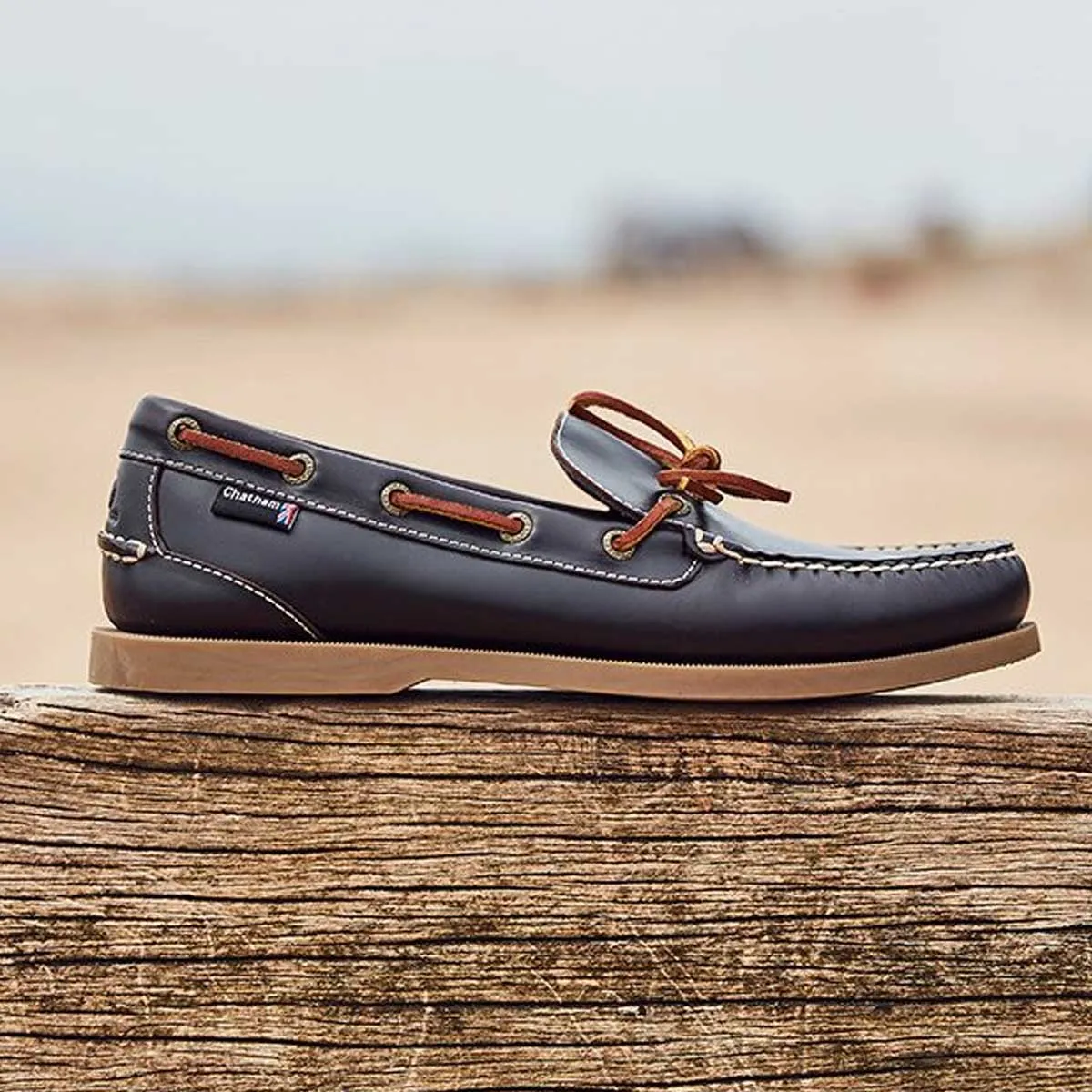 CHATHAM Mens Saunton G2 Slip-On Deck Shoes - Dark Seahorse