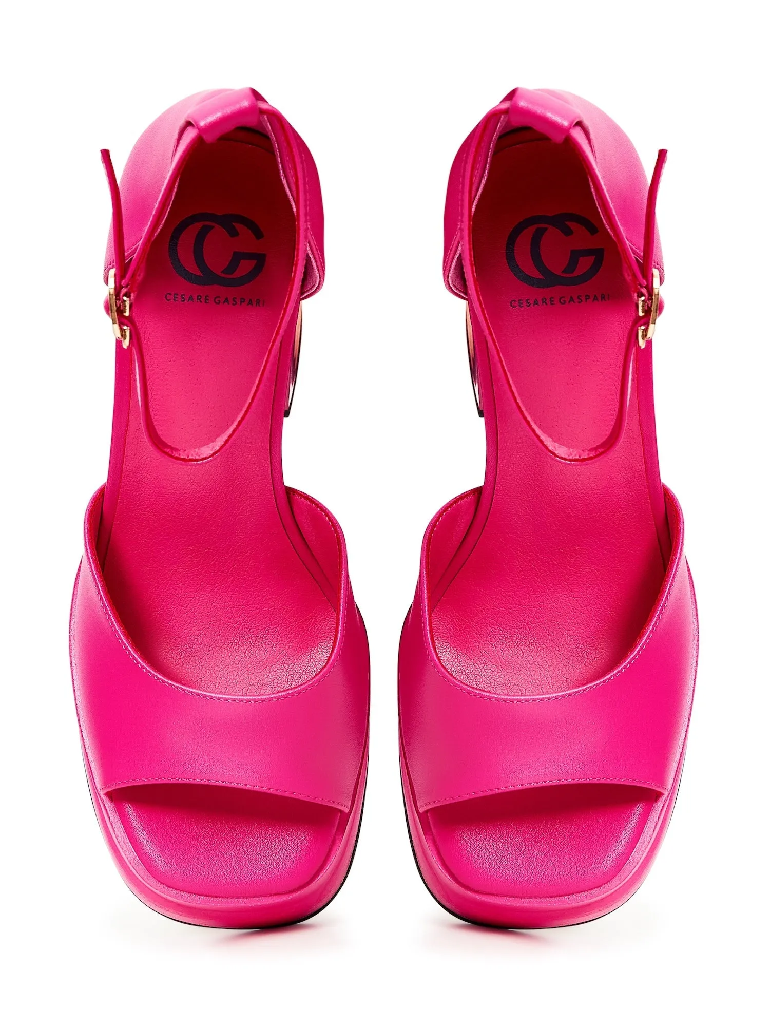 Classic Open Toe High Heels Sandals - Fushia