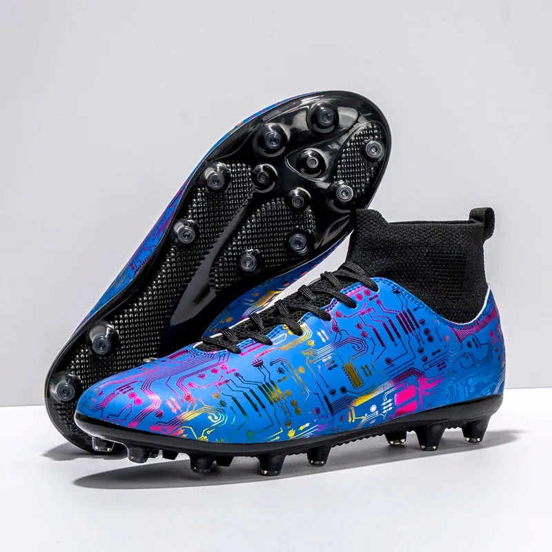 CR Design High Soccer Shoes Cleats/Studded Football Boots AG FG