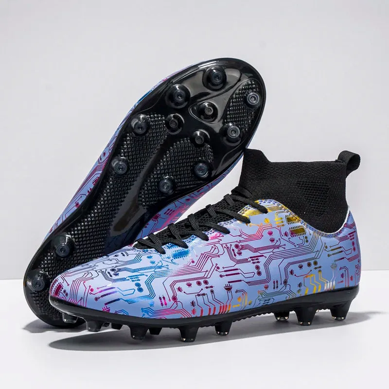 CR Design High Soccer Shoes Cleats/Studded Football Boots AG FG