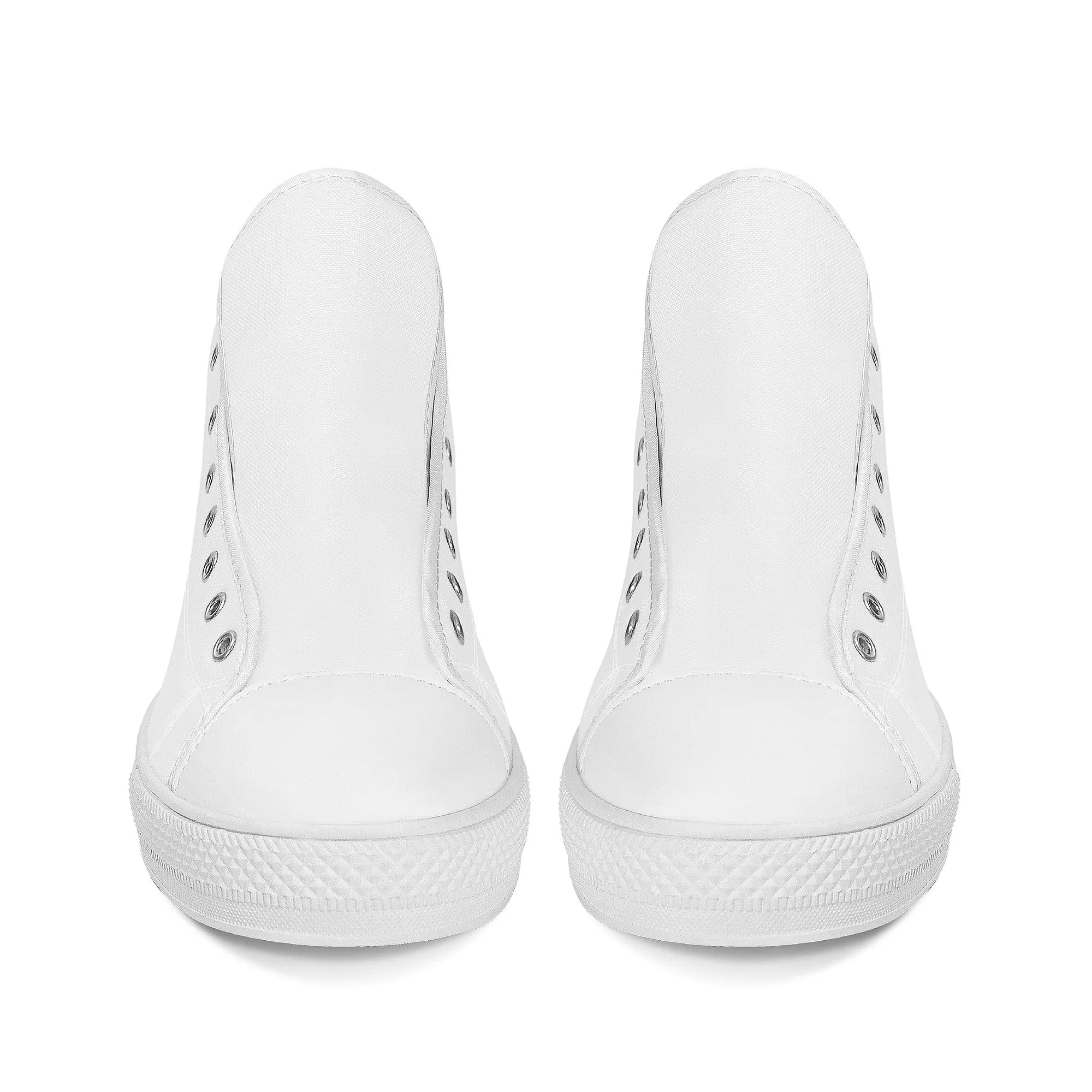 Custom High Top Canvas Shoes- White FWS