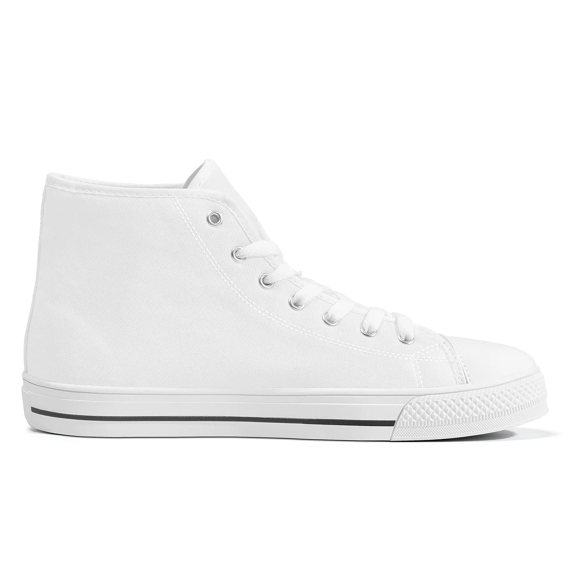 Custom High Top Canvas Shoes- White FWS