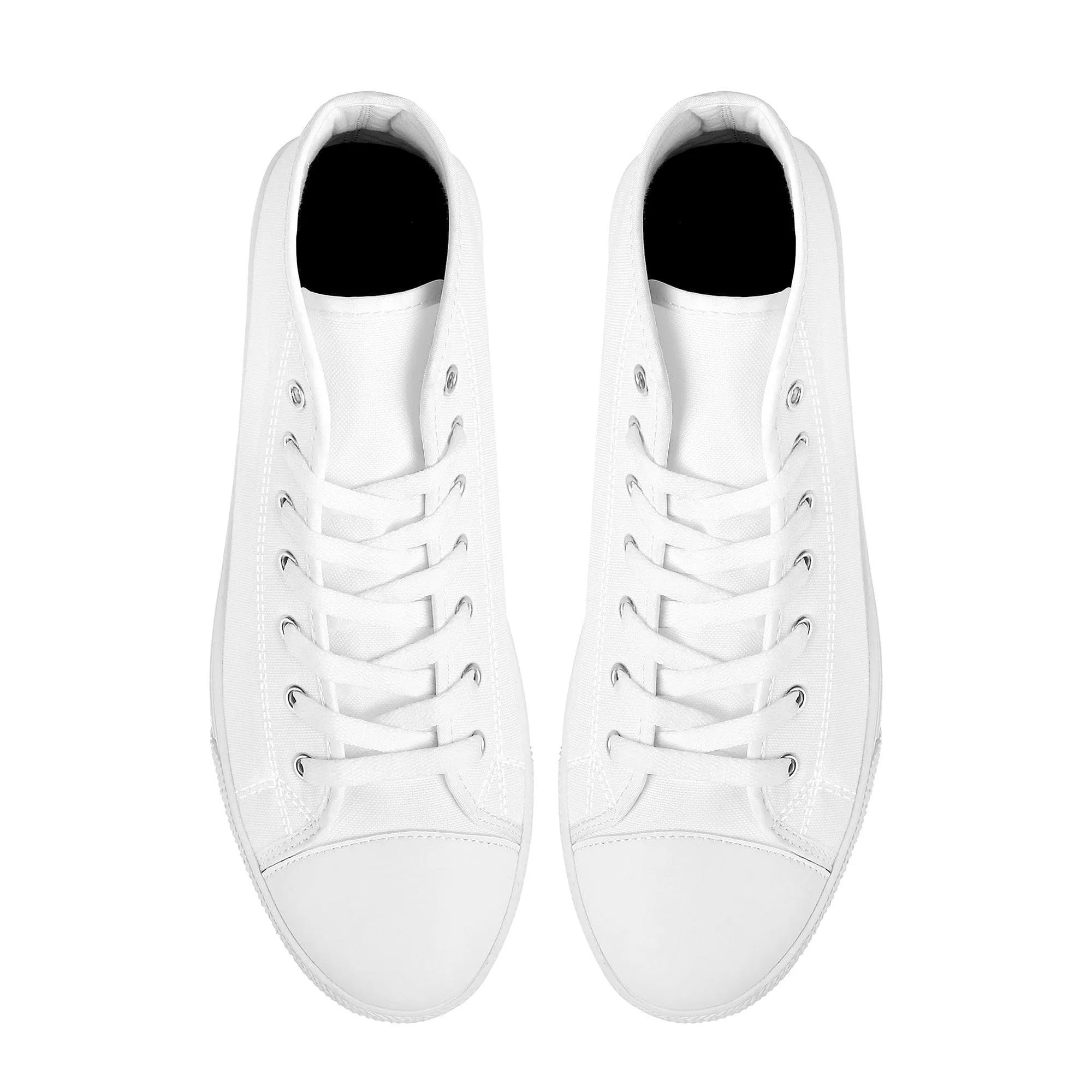 Custom High Top Canvas Shoes- White FWS