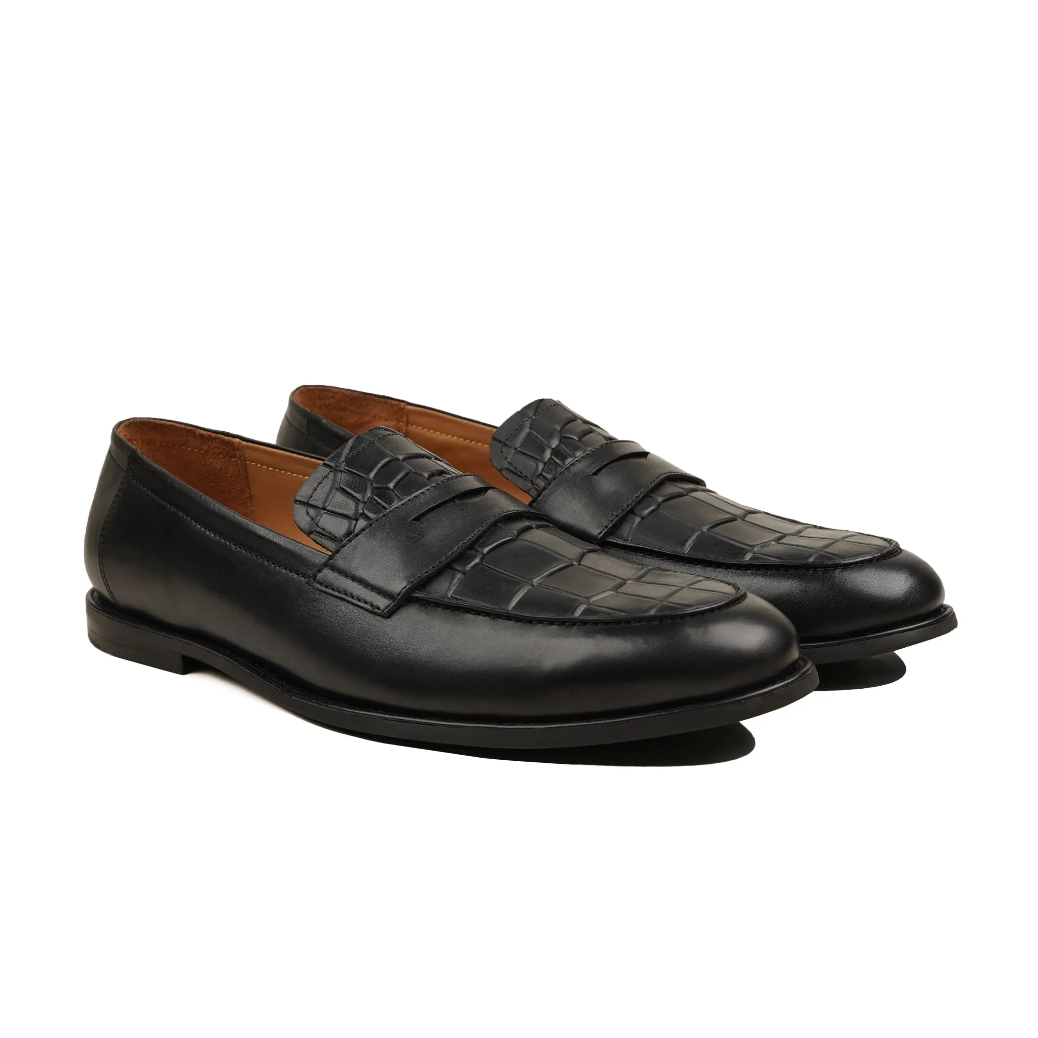 Dario - Men's Black Calf Leather Loafer