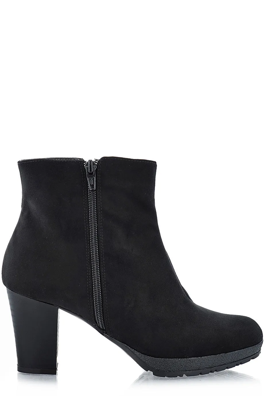 FIORELLA YANA Black Suede Ankle Boots