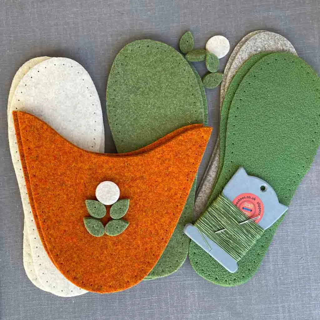 Flora Felt Slipper Kit US sizes