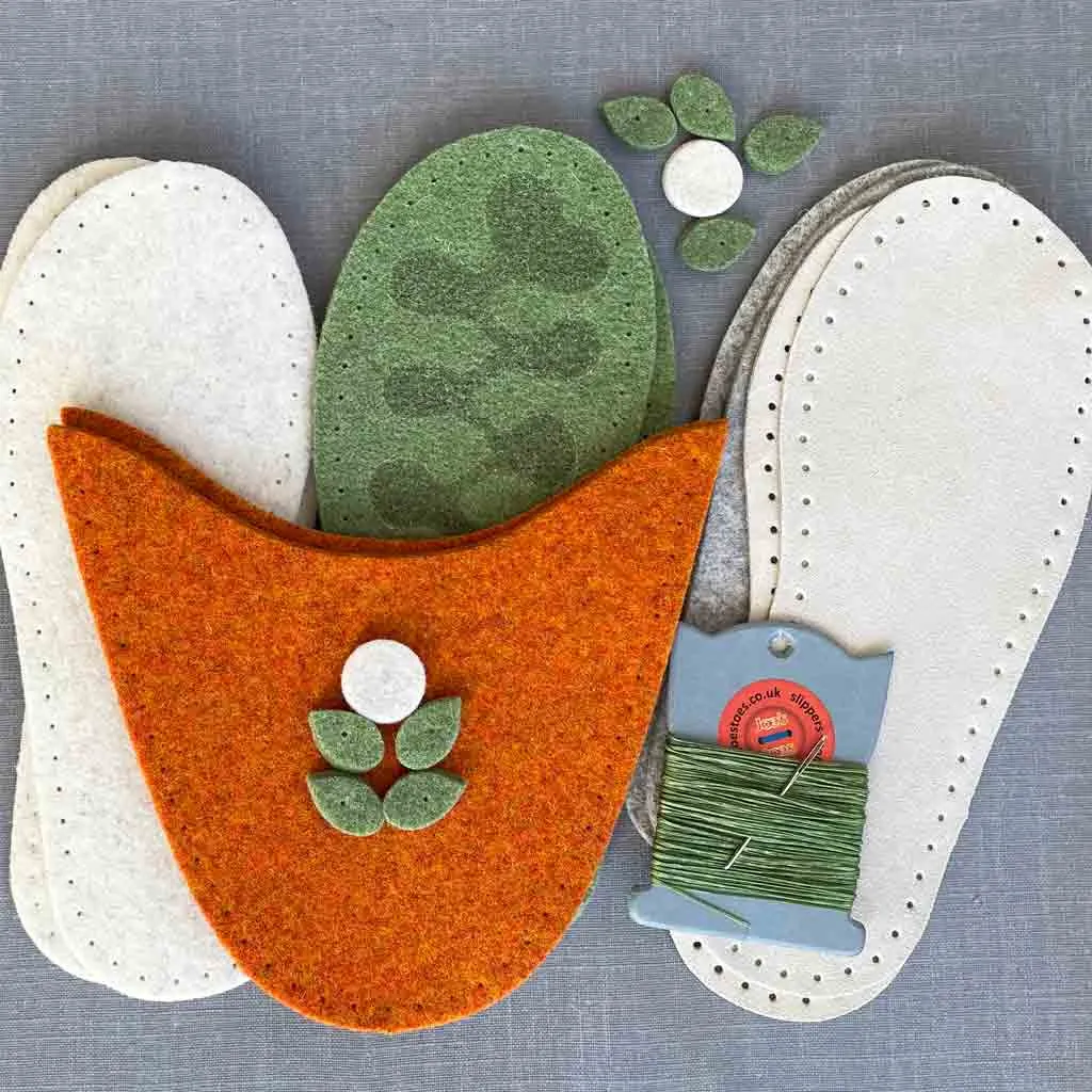 Flora Felt Slipper Kit US sizes