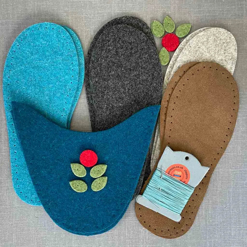 Flora Felt Slipper Kit US sizes