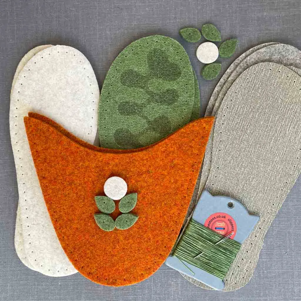 Flora Felt Slipper Kit US sizes