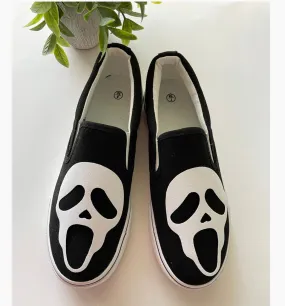 Ghost face Shoes/ Halloween shoes / Halloween sneakers ,