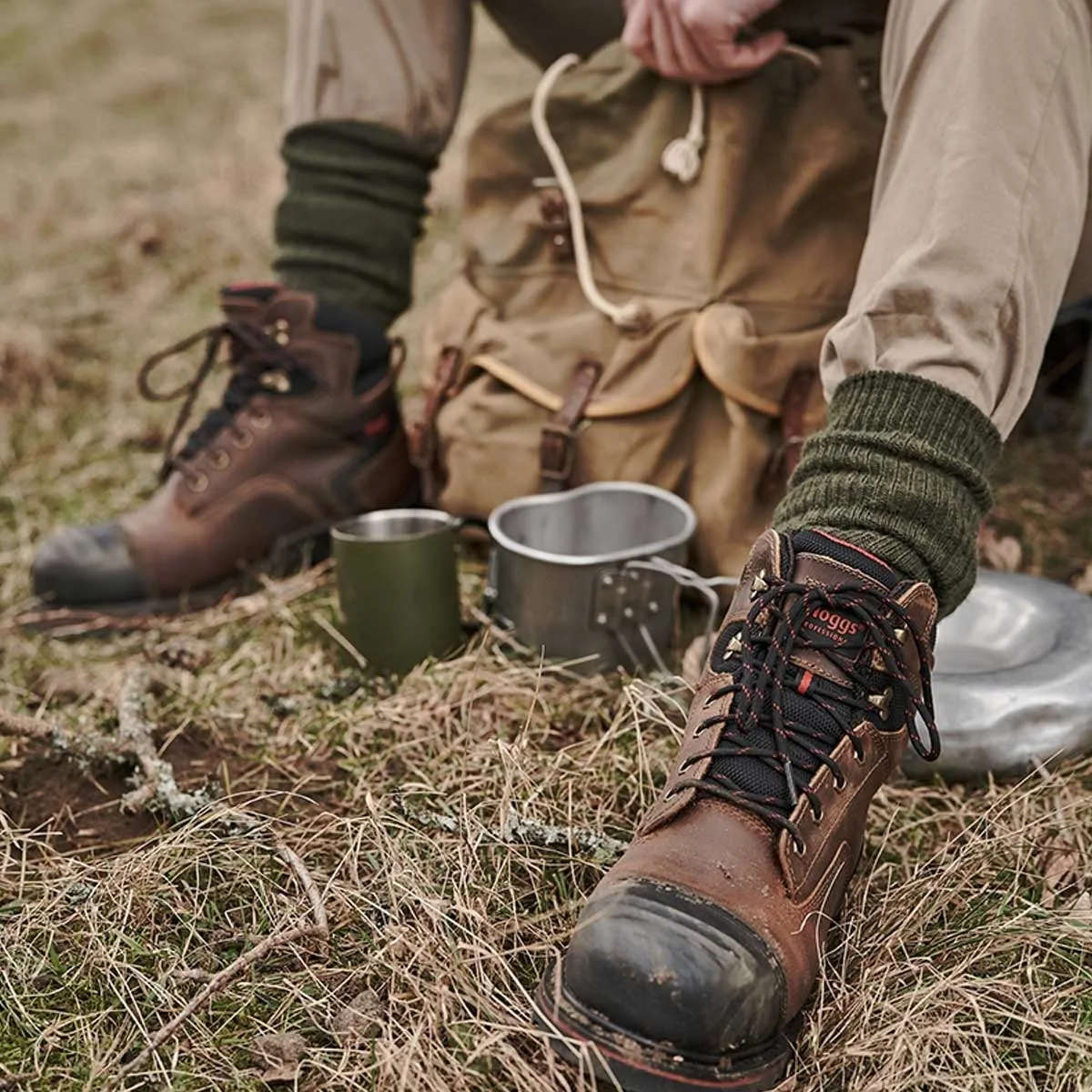 HOGGS OF FIFE Artemis Safety Lace-up Boots - Mens - Crazy Horse Brown