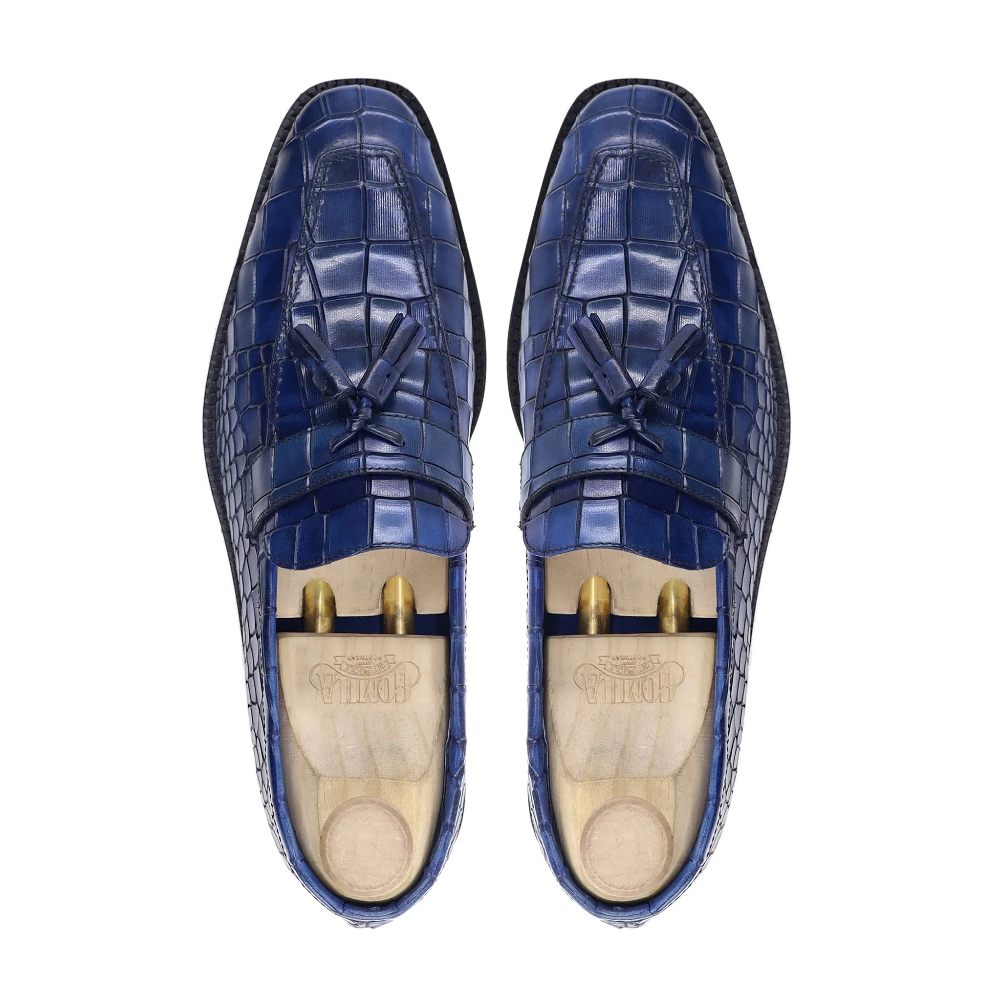 Jemar - Men's Blue Calf Leather Loafer