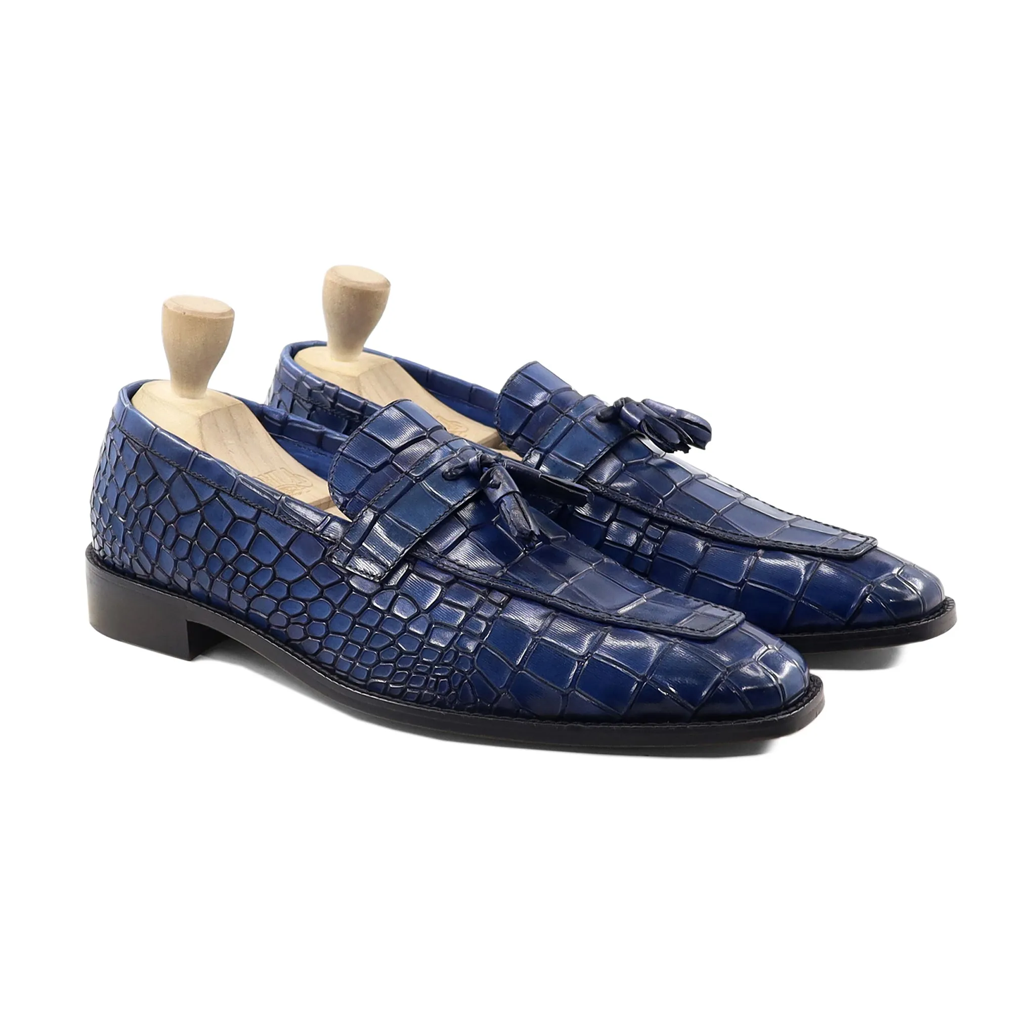 Jemar - Men's Blue Calf Leather Loafer