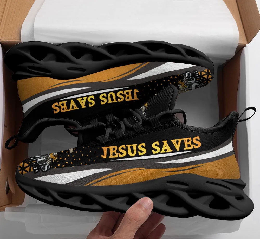 Jesus Saves Running Sneakers Max Soul Shoes - Christian Shoes For Men And Women