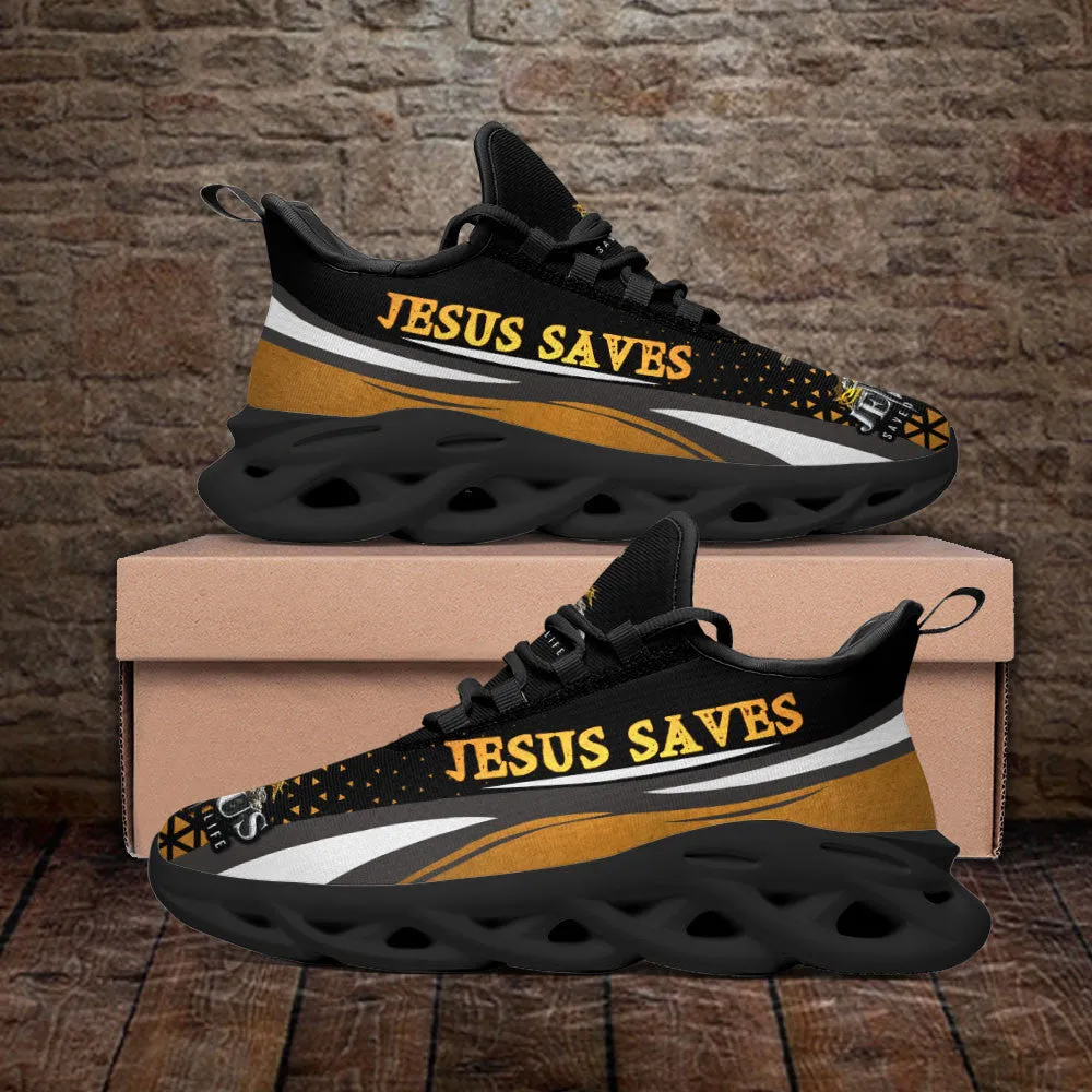 Jesus Saves Running Sneakers Max Soul Shoes - Christian Shoes For Men And Women