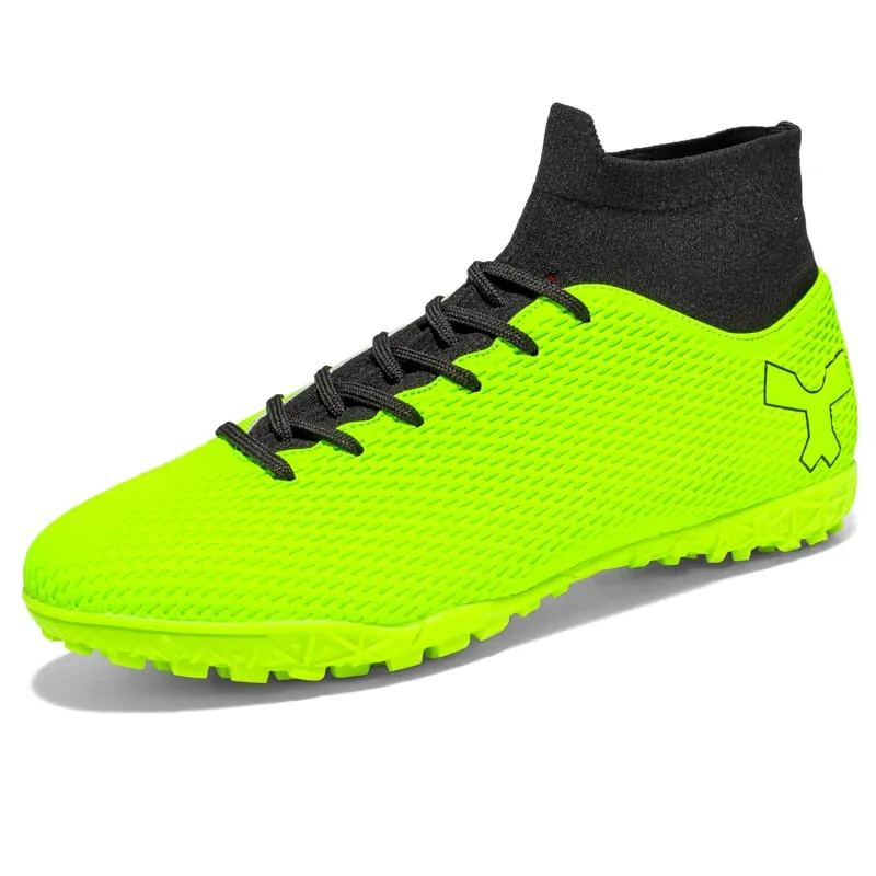 Kickmaster Green Soccer Shoes/CR7 Neon Euro Football Zapara Cleats