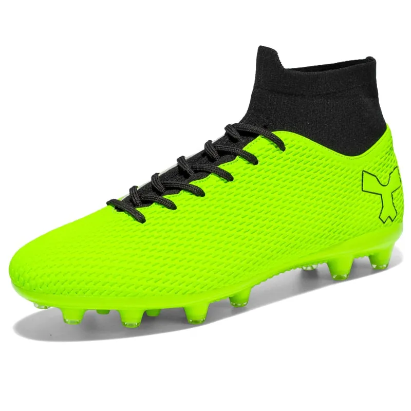 Kickmaster Green Soccer Shoes/CR7 Neon Euro Football Zapara Cleats