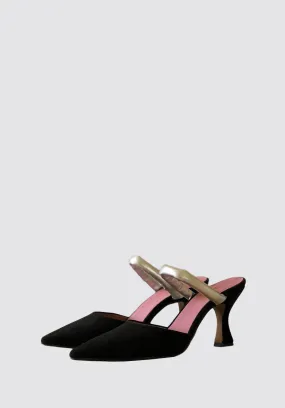 Lady Grace Black Vegan Heels