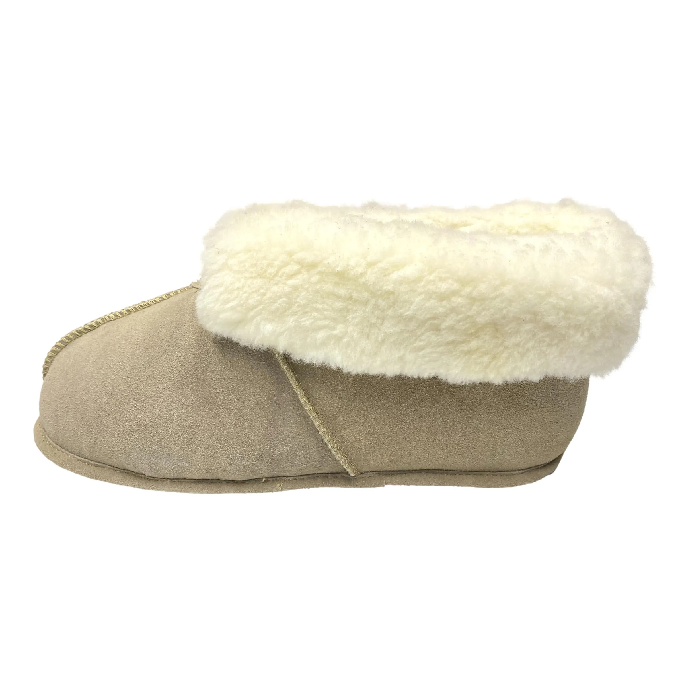 LU Men's Sheepish Grin Slippers - Soft Sole Genuine Sheepskin Ankle Boots - Slipper Booties for Men