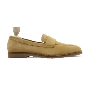 Lucas - Men's Camel Yellow Kid Suede Loafer