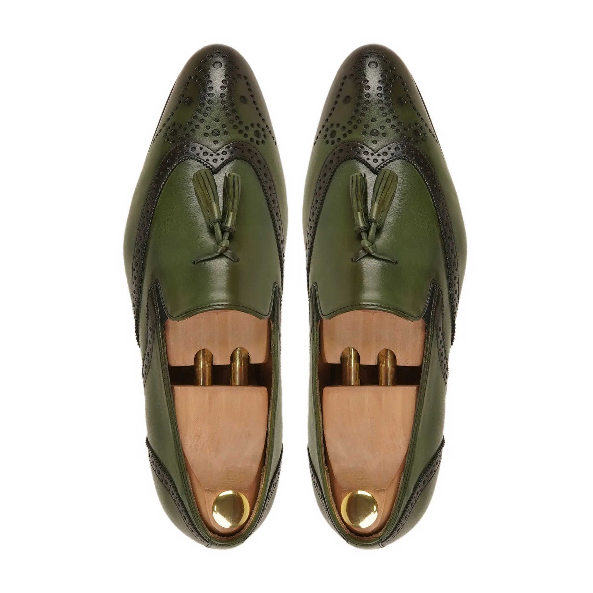 Malmedy - Men's Olive Green Calf Leather Loafer