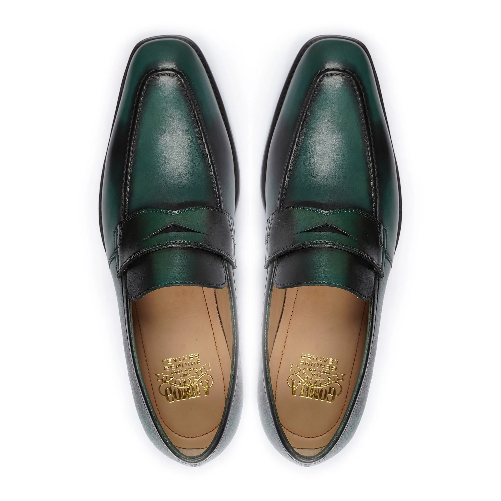 Masquerade - Men's Burnished Green Calf Leather Loafer