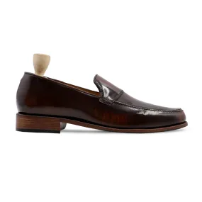 Matteo - Men's Burnish Brown Box Leather High Shine Loafer