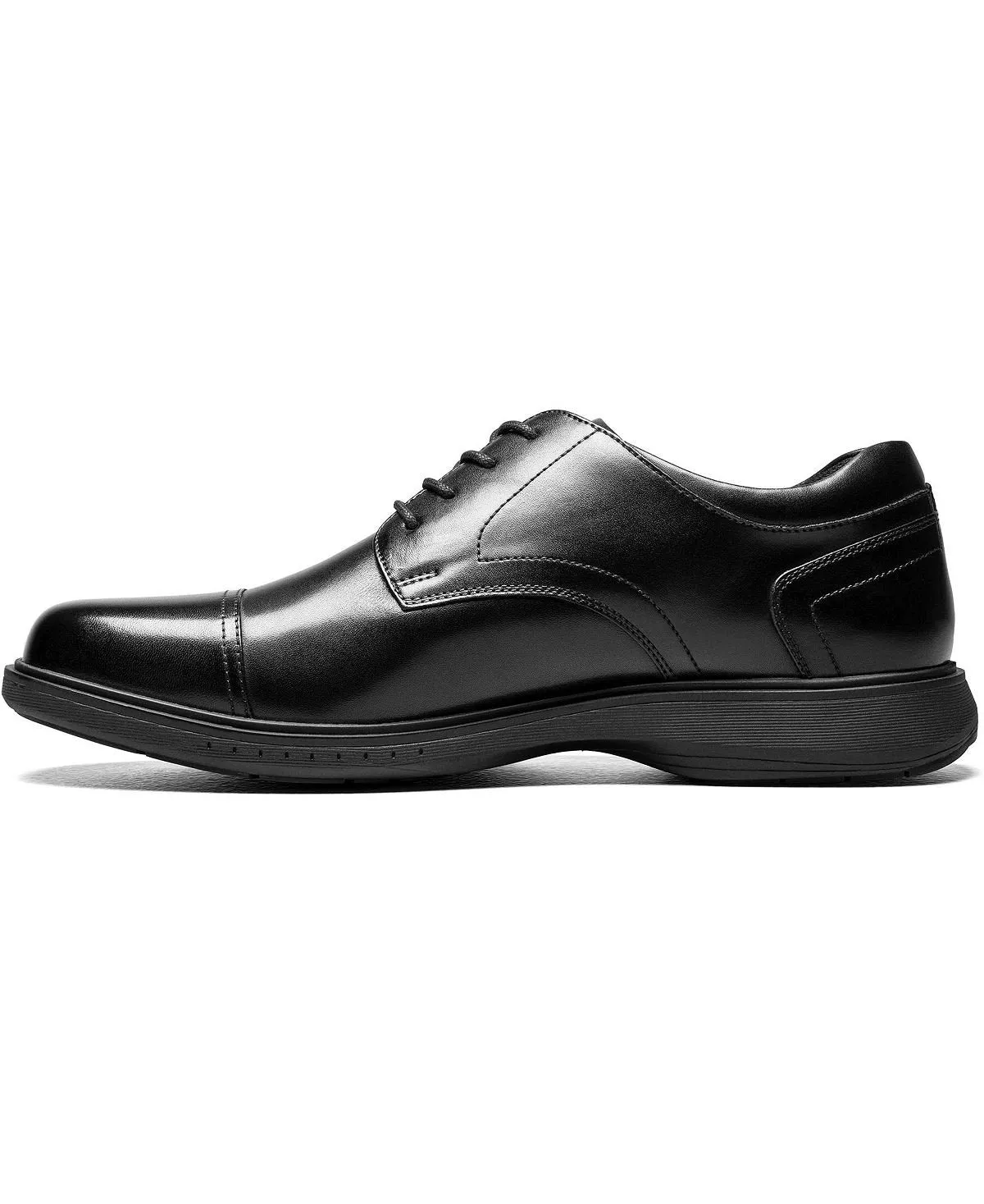 Men's Kore Pro Cap Toe Oxford Sneakers with Nunn Bush Non-Slip Comfort Technology, Black