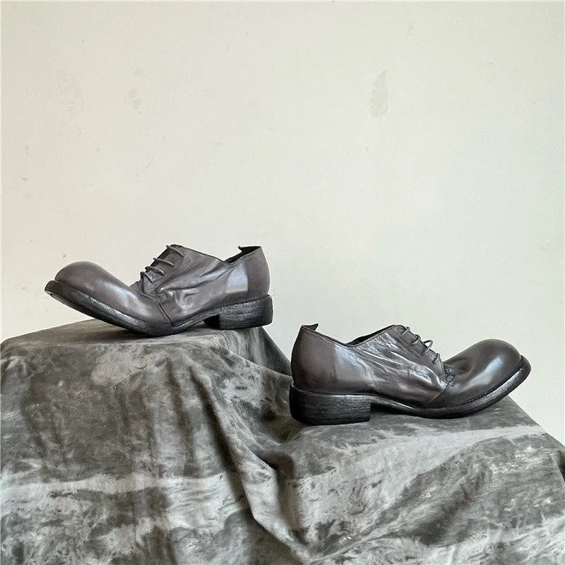 Men's Pleated Derby Shoes