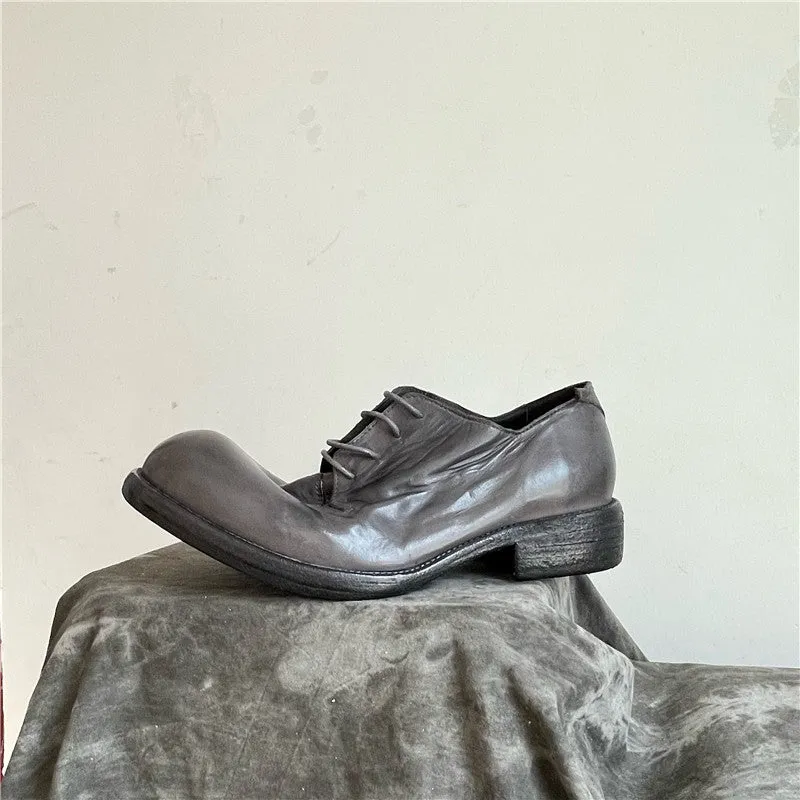 Men's Pleated Derby Shoes