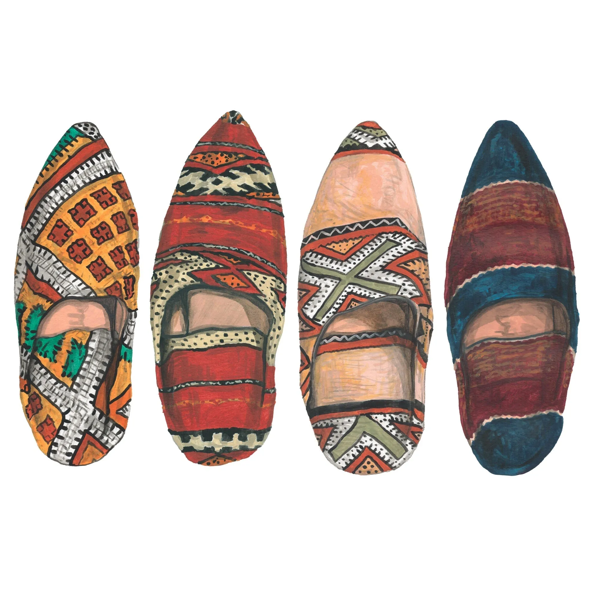 Moroccan Kilim Slippers