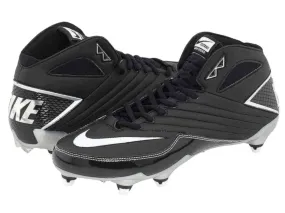 Nike Super Speed D 3/4 Black White Gray Men's Football Cleat Shoes (13)