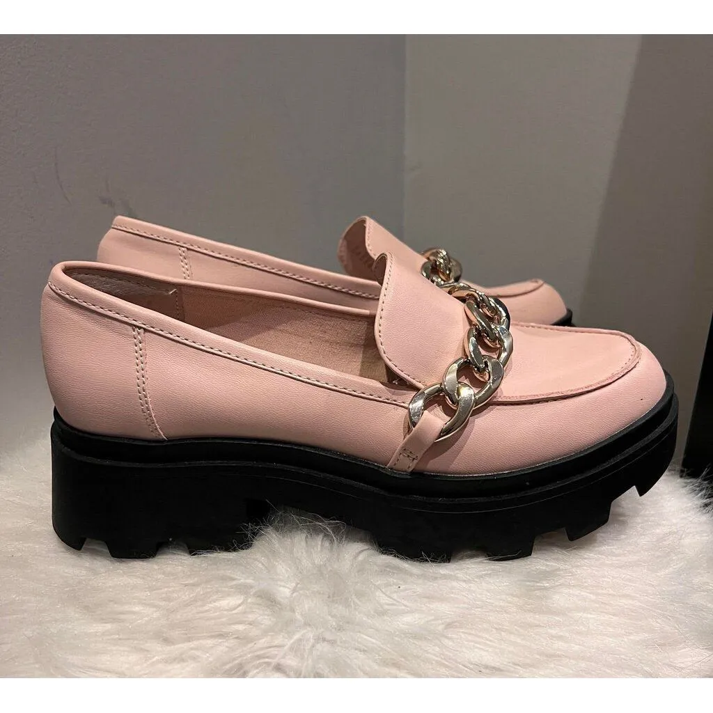 Open Edit Pink Platform Loafers - Size 7