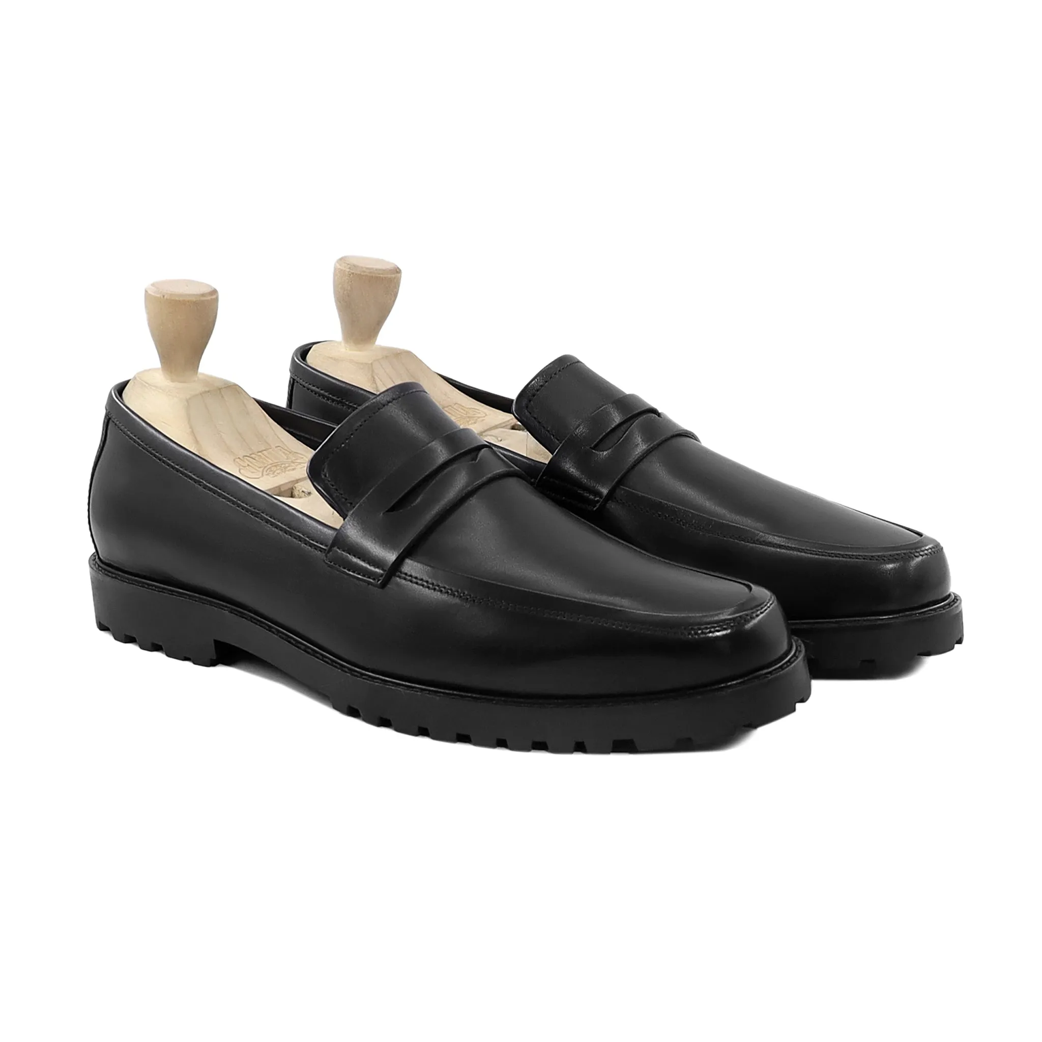 Orida - Men's Black Calf Leather Loafer